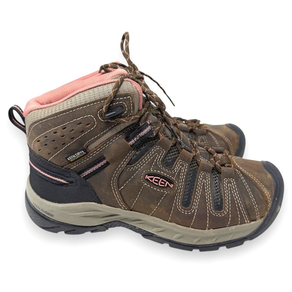KEEN Utility Boots Women‎ 9 Brown Flint II Mid Waterproof Work EH Soft Toe